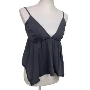 New Aerie Womens Small PolyCotton Spaghetti Strap Handkerchief Hem Tank Top